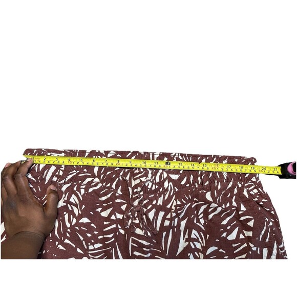 Old Navy Linen Pants Women’s XL Palm Tree Jungle Botanical Tropical Joggers - Picture 3 of 7